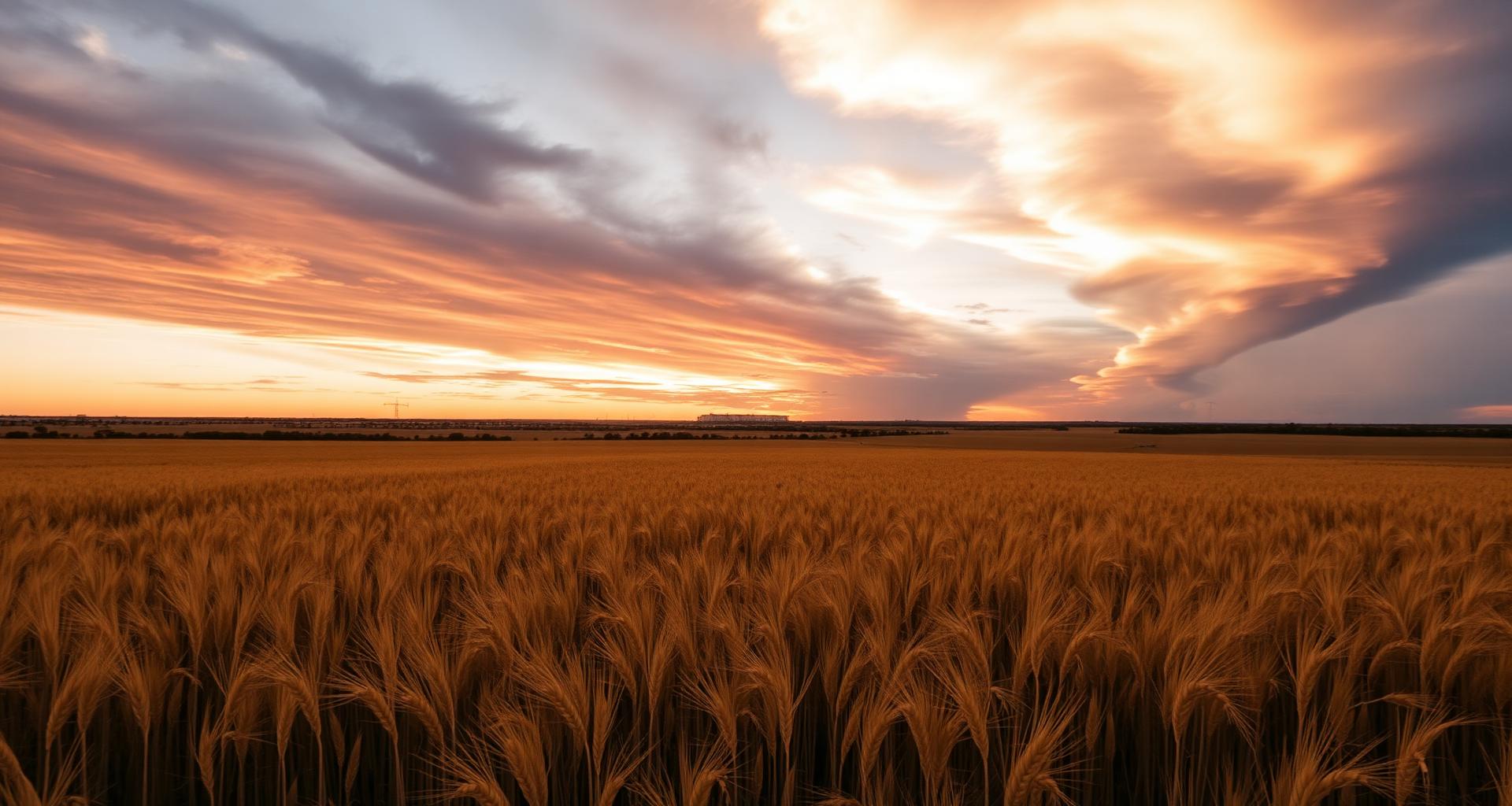 Australian farmland at golden hour